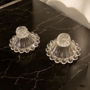 💠Vintage Anchor Hocking Boopie style candle holders - pair.